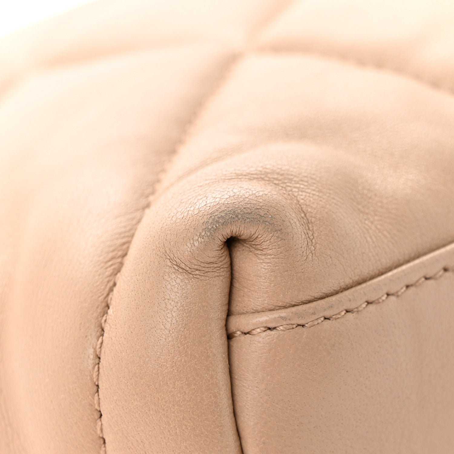 Saint Laurent Lambskin Quilted Toy Loulou Puffer Monogram Chain Satchel Dark Beige 11 of 19