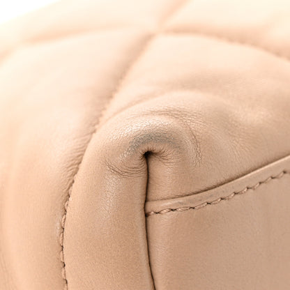 Saint Laurent Lambskin Quilted Toy Loulou Puffer Monogram Chain Satchel Dark Beige 11 of 19