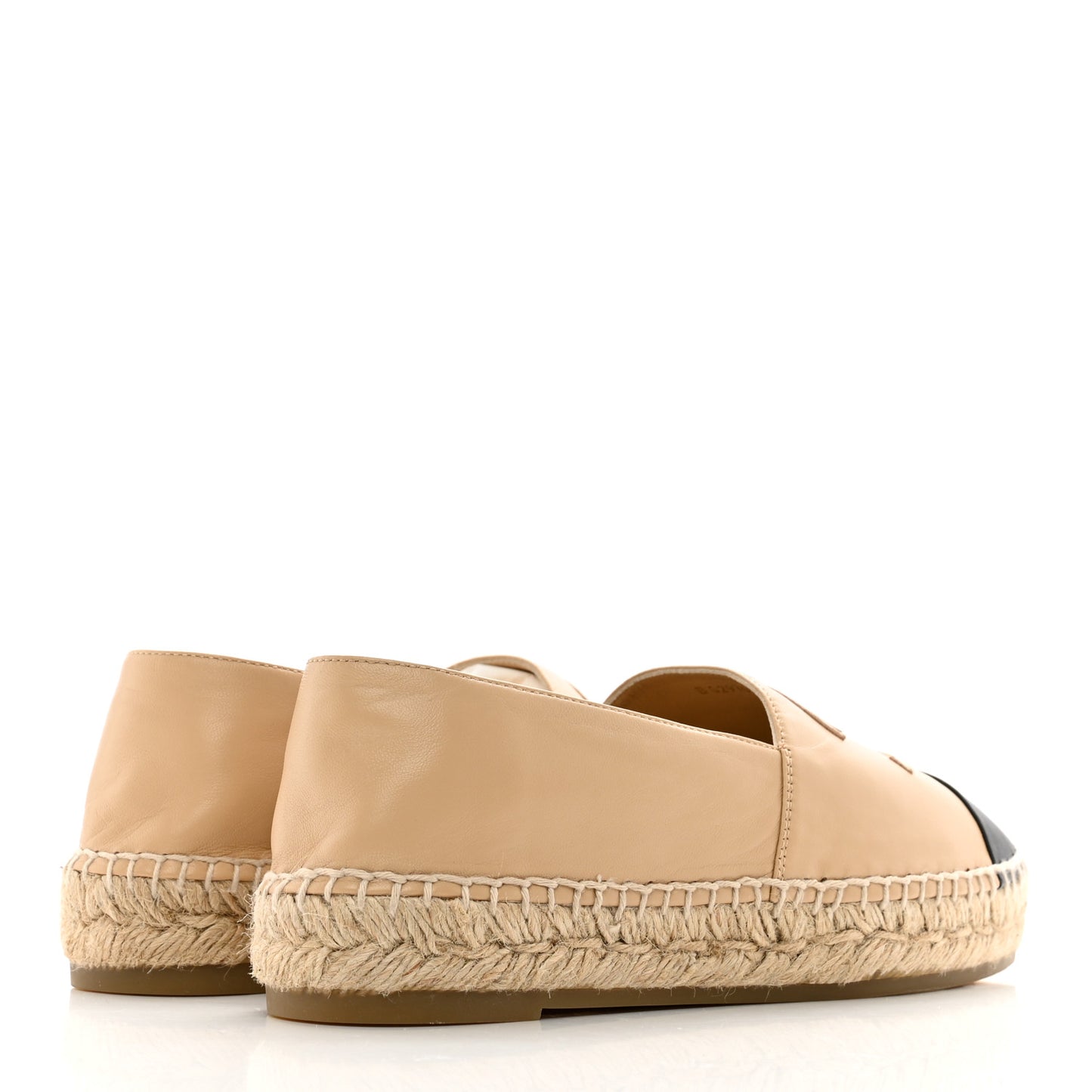 Lambskin CC Espadrilles 38 Beige Black