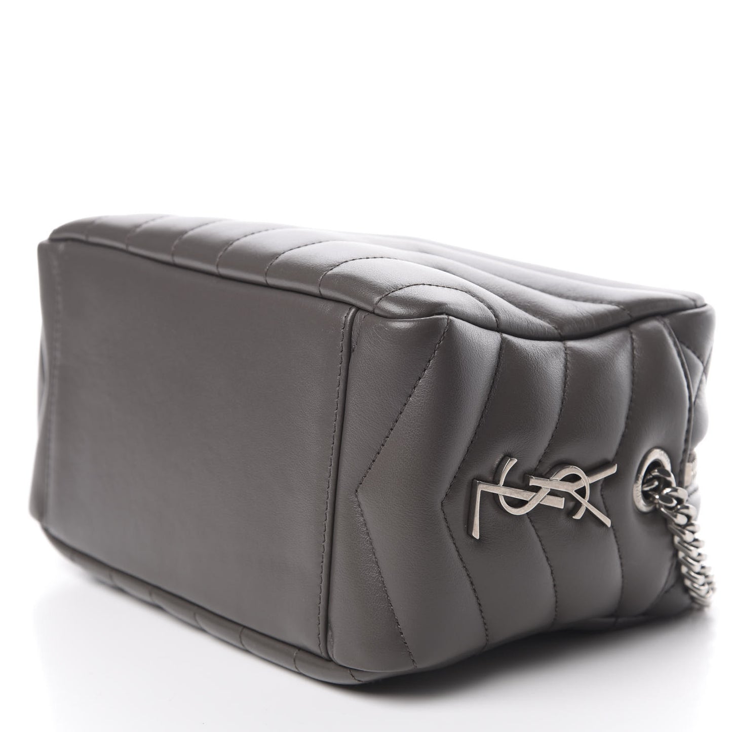 Calfskin Y Quilted Monogram Small Loulou Bowling Bag Earth