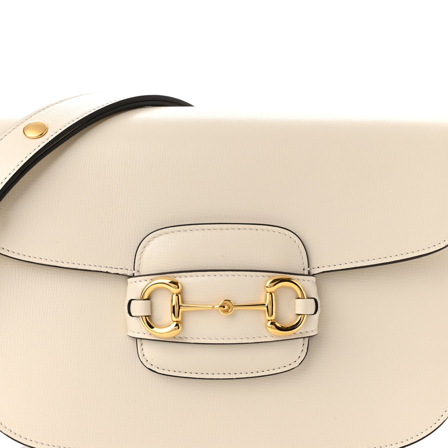 Azalea Calfskin Horsebit 1955 Shoulder Bag Mystic White