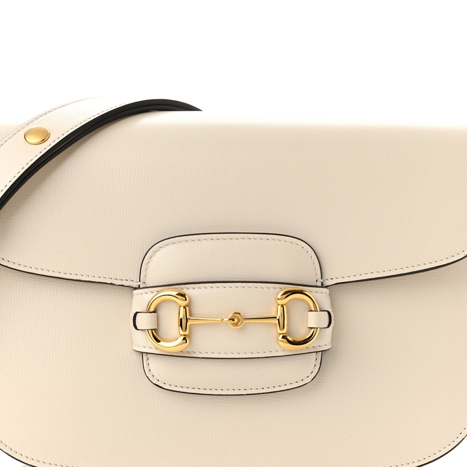 Gucci Azalea Calfskin Horsebit 1955 Shoulder Bag Mystic White 7 of 9