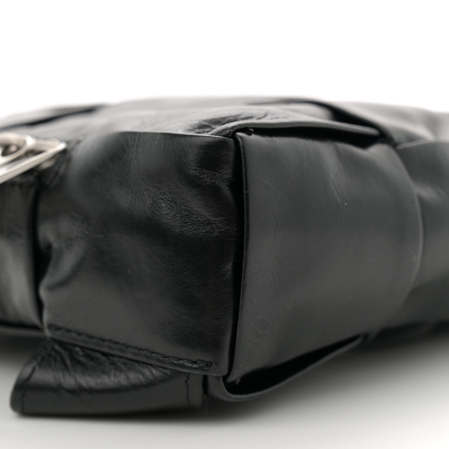Bottega Veneta Paper Calfskin Intreccio Mini Cassette Sling Bag Black 9 of 10