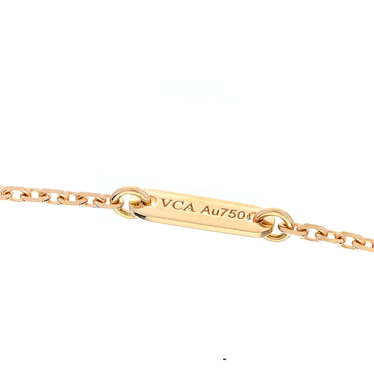 18K Yellow Gold Mother of Pearl Sweet Alhambra Pendant Necklace