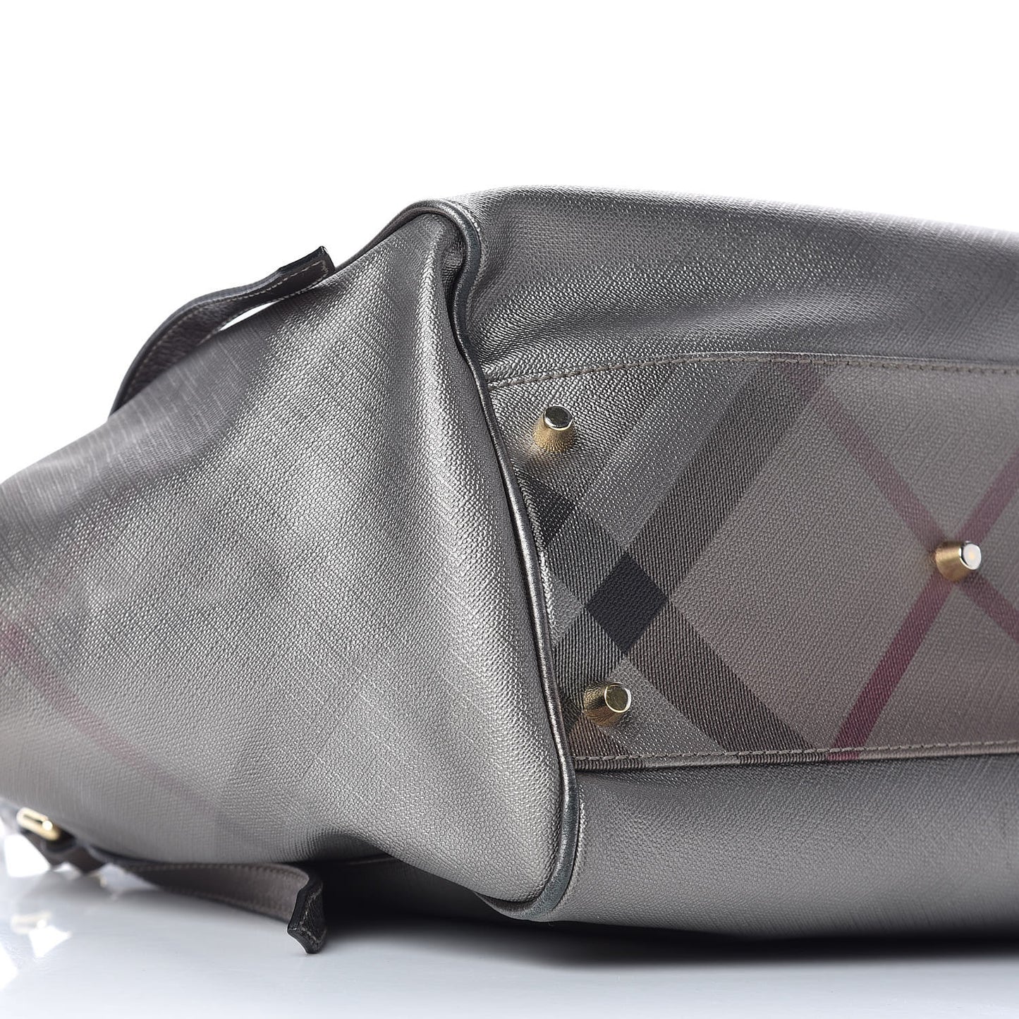 Metallic Nova Check Small Canterbury Tote Silver