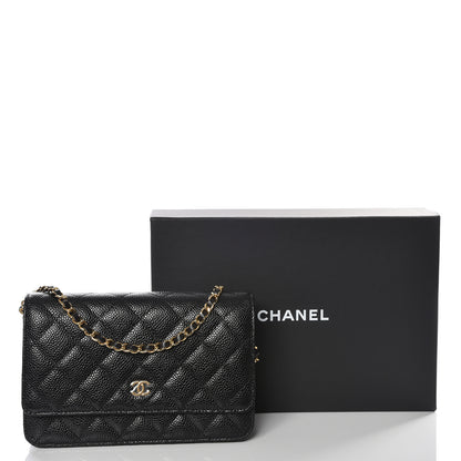 Chanel Caviar Quilted Wallet On Chain WOC Black 11 of 11