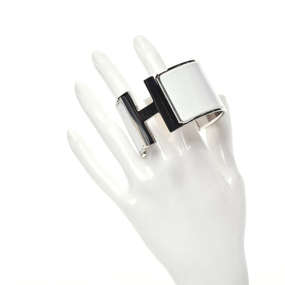 Hermes Enamel Extra Wide Clic Clac H Bracelet PM White 2 of 6