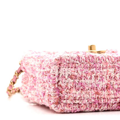 Chanel Tweed Quilted Mini Nano Kelly Shopper Pink 9 of 11