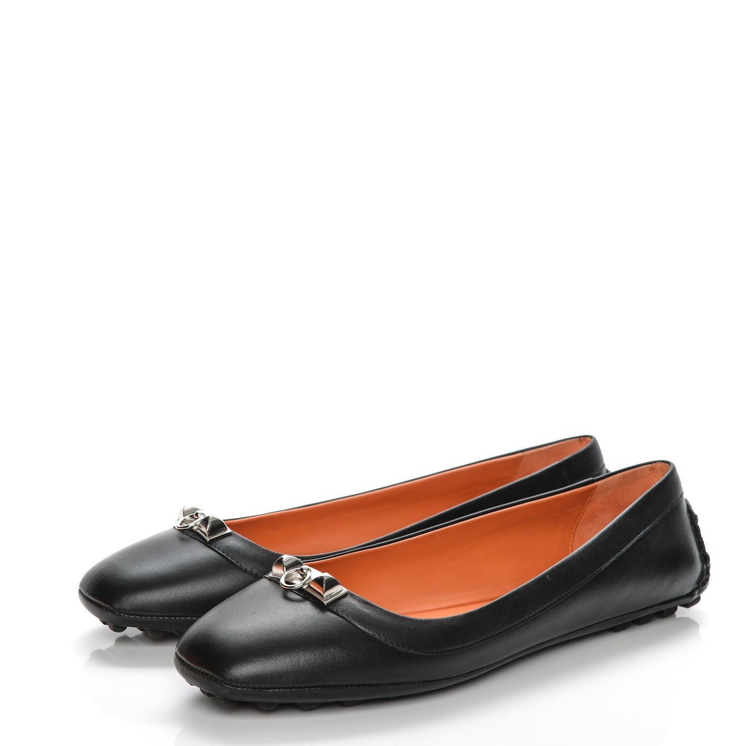 Hermes Calfskin Liberty Ballerina Flats 39 Black 3 of 10