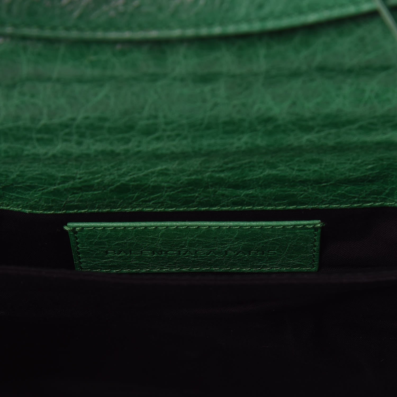 Balenciaga Agneau Classic Hardware Envelope Clutch Vert Poker 7 of 10