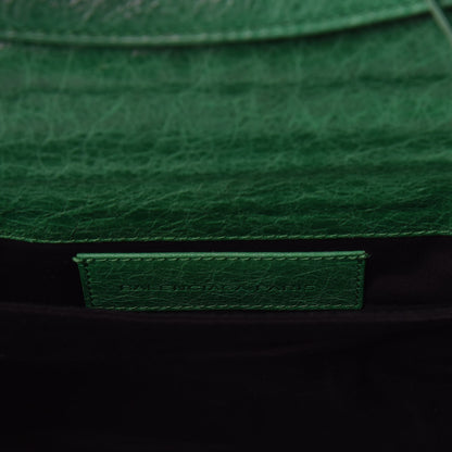 Balenciaga Agneau Classic Hardware Envelope Clutch Vert Poker 7 of 10