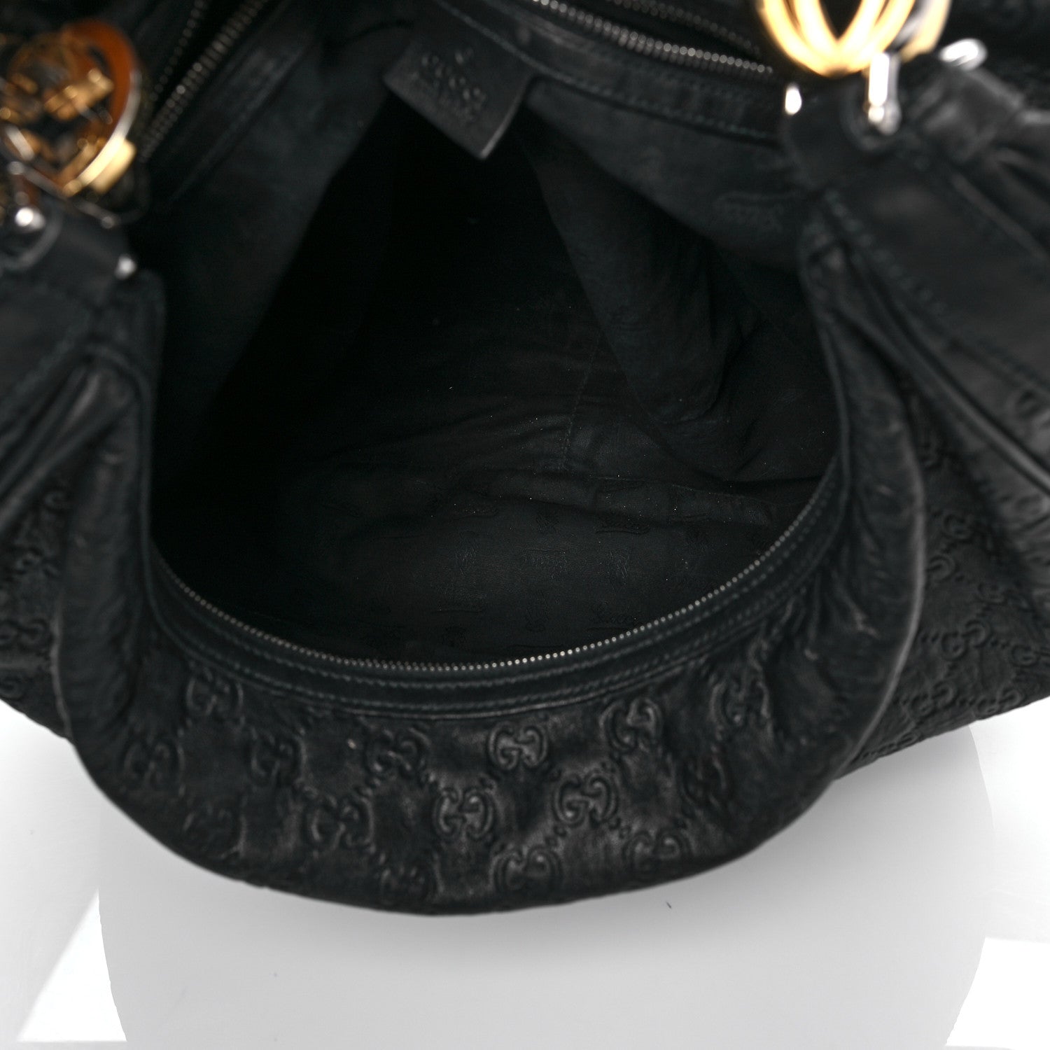 Gucci Guccissima Large GG Twins Hobo Black 19 of 26