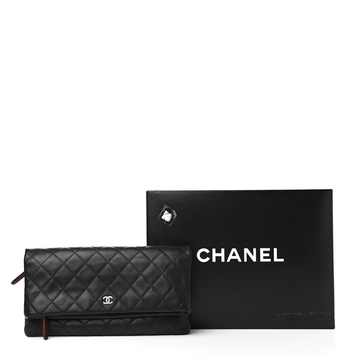 Chanel Lambskin Quilted CC Beauty Clutch Black 11 of 11