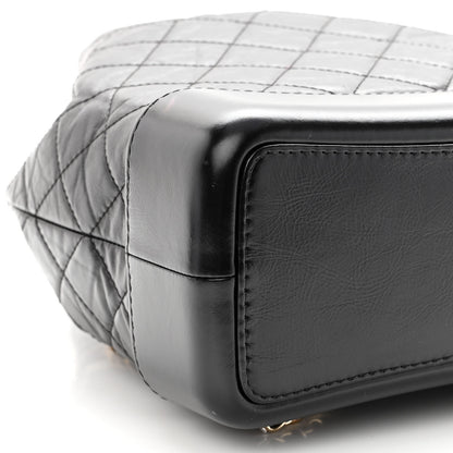 Chanel Aged Calfskin Quilted Gabrielle Backpack Black 8 of 10