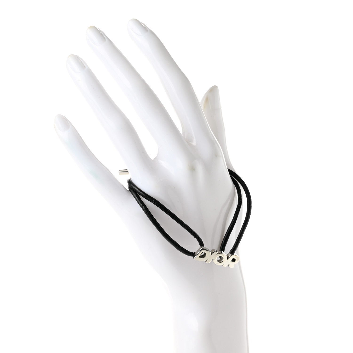 Christian Dior Calfskin Homme Dior Cord Bracelet Black 2 of 3