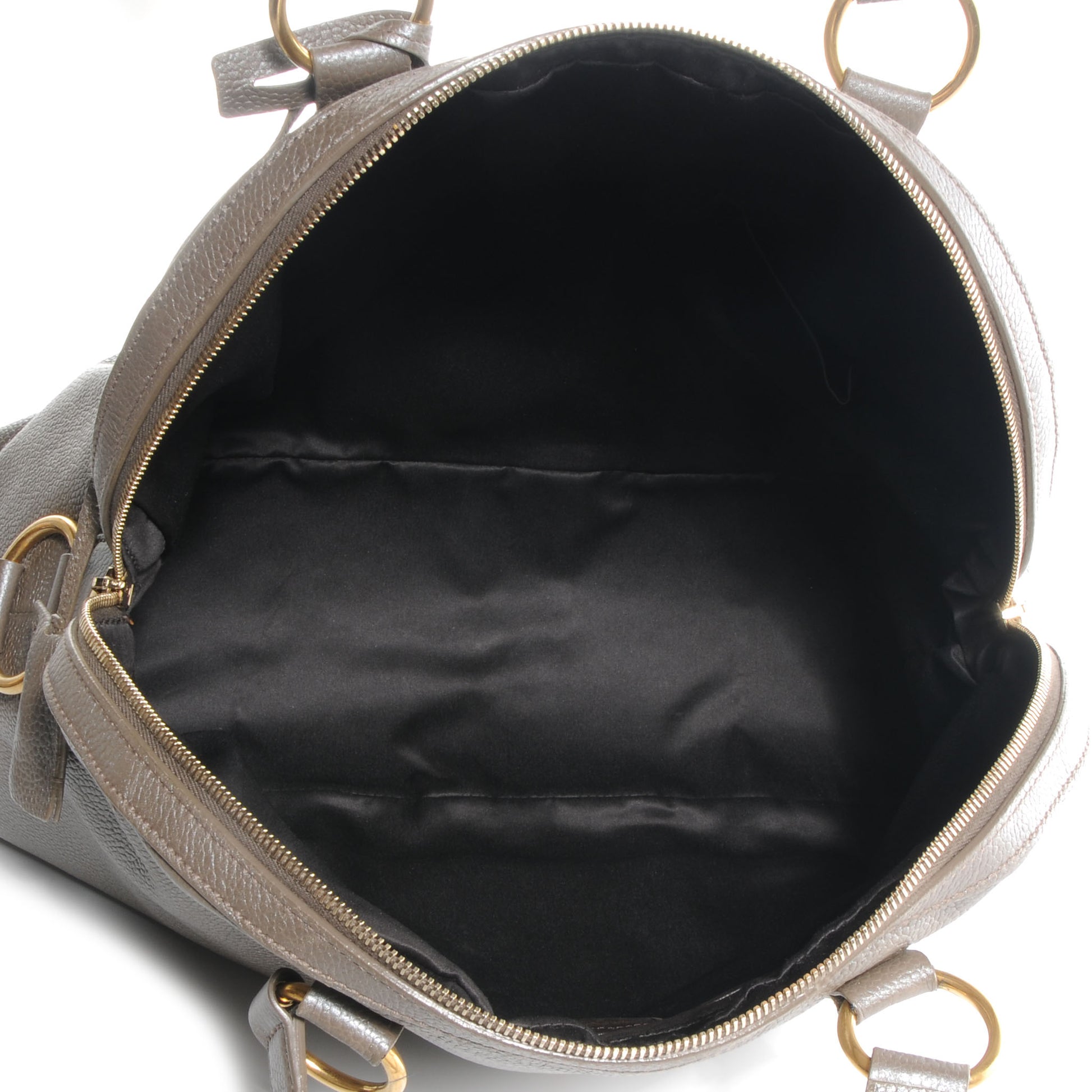 Saint Laurent Leather Oversized Muse Pewter 5 of 9