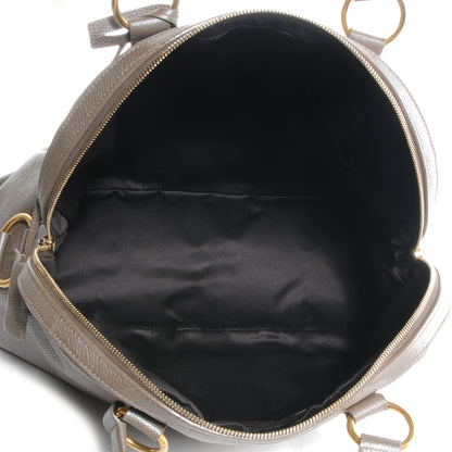 Saint Laurent Leather Oversized Muse Pewter 5 of 9