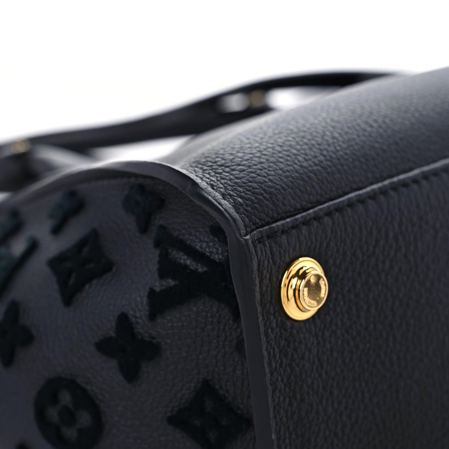 Calfskin Monogram Tufting On My Side Black