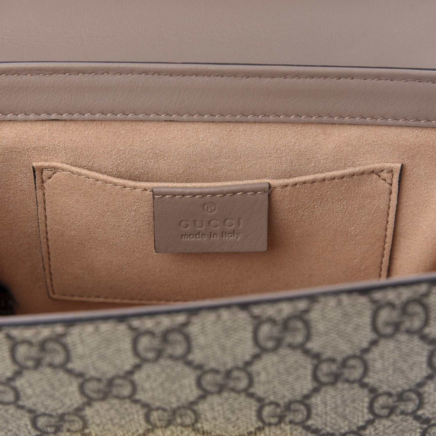 Gucci GG Supreme Monogram Studded Small Padlock Shoulder Bag Porcelain Rose 5 of 9