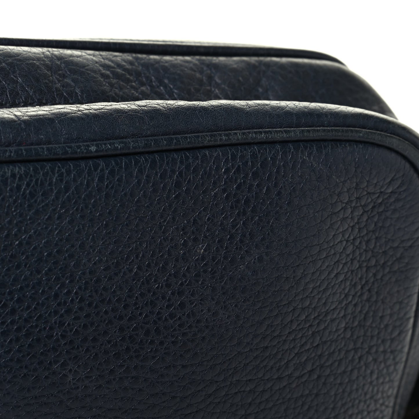 Pebbled Calfskin Small Soho Disco Bag Black
