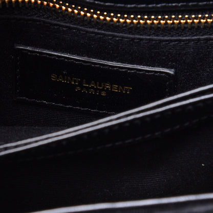 Saint Laurent Velvet Y Quilted Monogram Toy Loulou Chain Satchel French Black 7 of 12