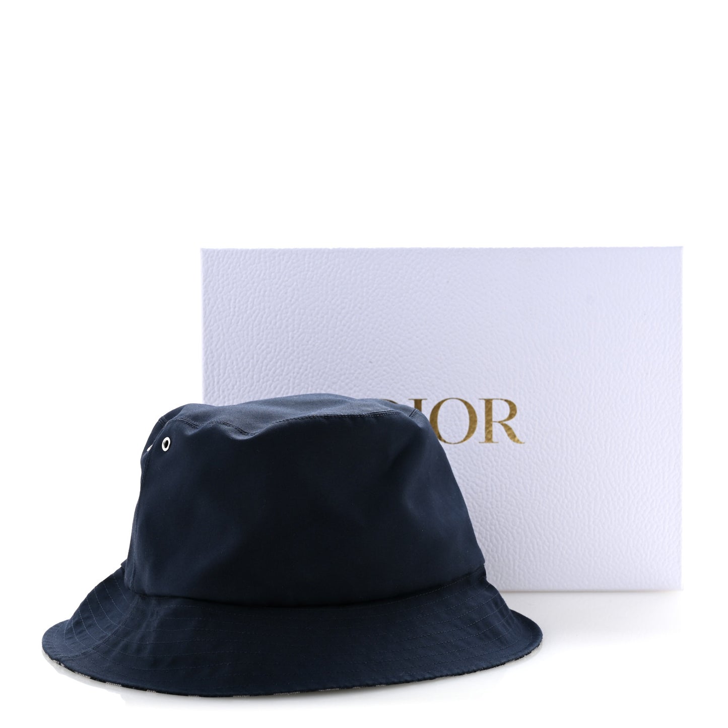 Polyester Cotton Oblique Teddy-D Brim Bucket Hat 58 Blue