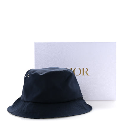 Christian Dior Polyester Cotton Oblique Teddy-D Brim Bucket Hat 58 Blue 10 of 10