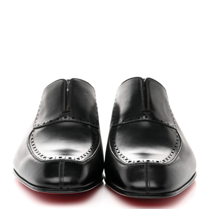 Christian Louboutin Calfskin Mens Lafitte On Flat Loafers 44 Black 2 of 8