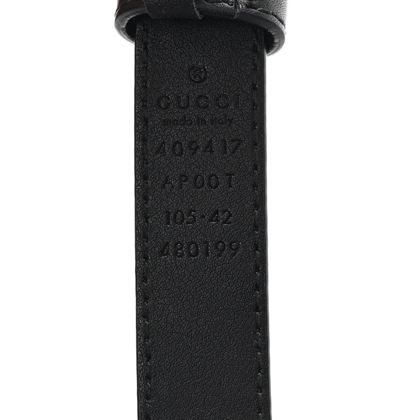 Calfskin Double G 20mm Belt 105 42 Black