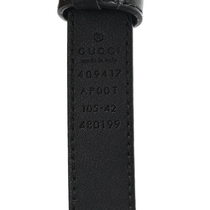 Gucci Calfskin Double G 20mm Belt 105 42 Black 3 of 5