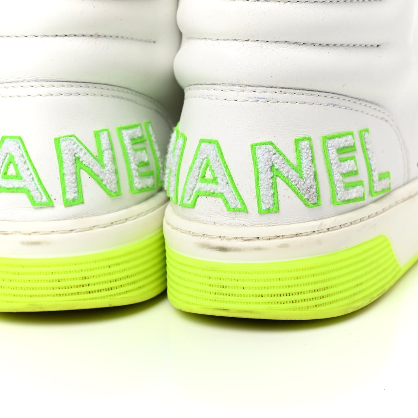 Calfskin Mens Logo High Top Sneakers 44 White Multicolor
