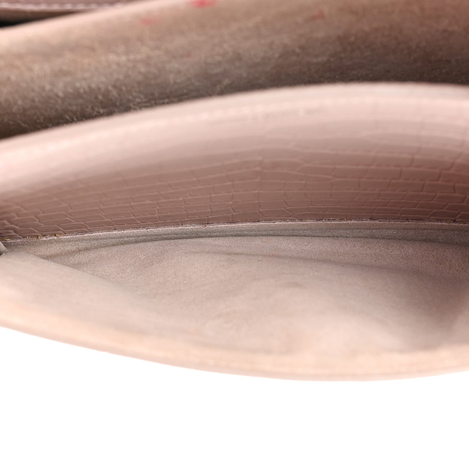Saint Laurent Calfskin Crocodile Embossed Medium Monogram Sunset Powder Pink 5 of 22