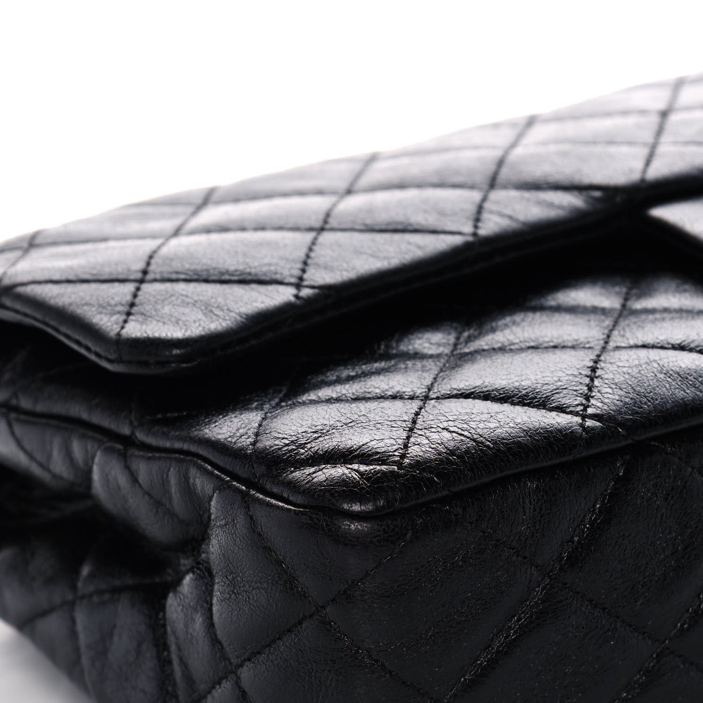 Lambskin Quilted Medium Hybrid Reissue Flap Black