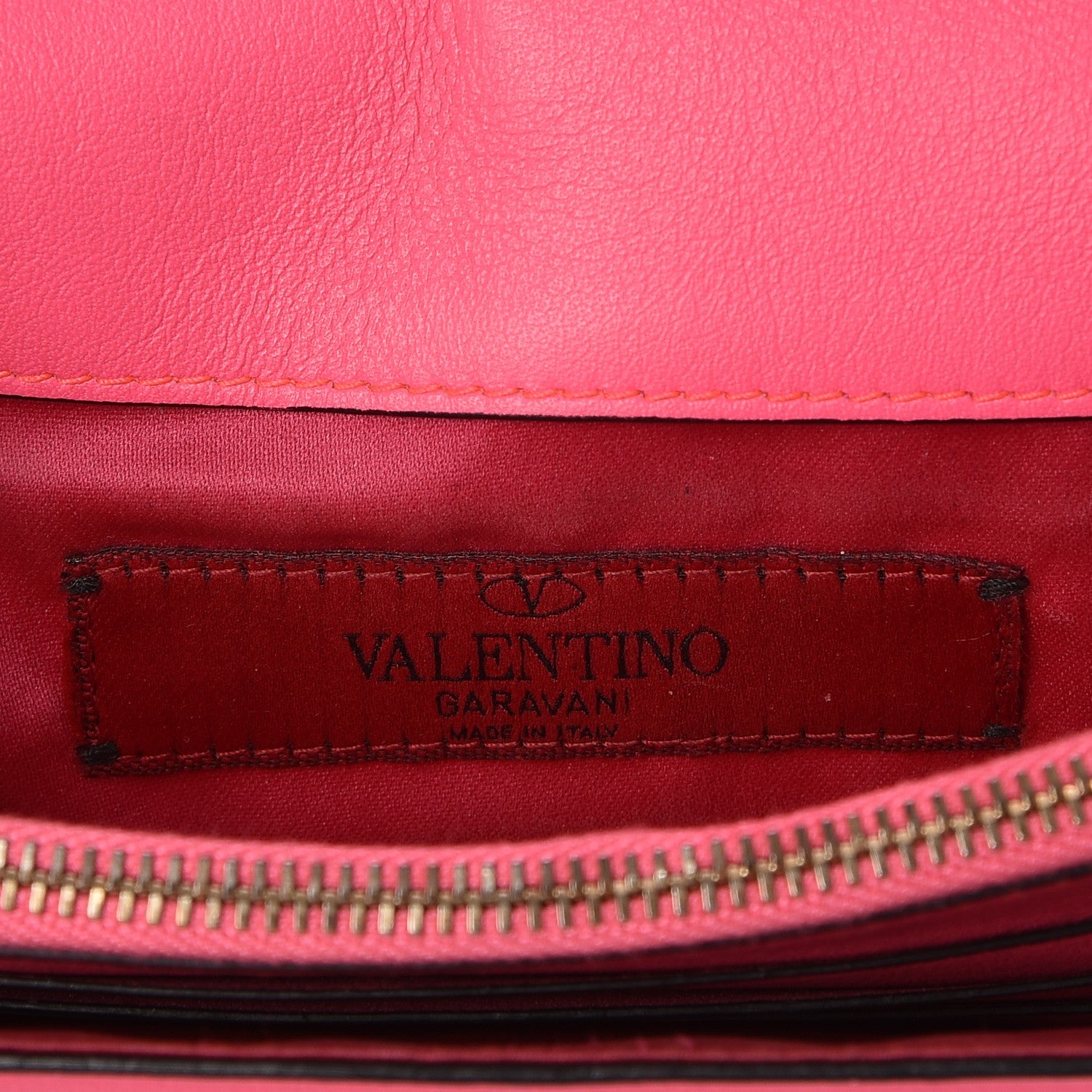 Valentino Garavani Vitello Mini Rockstud Wallet on Chain Pink 7 of 7