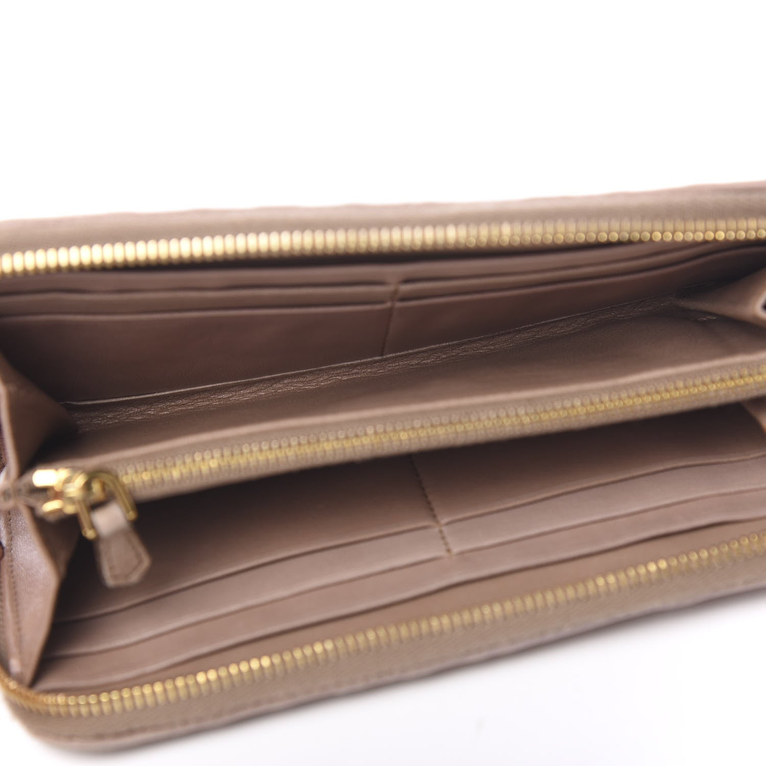 Prada Nappa Gaufre Zip Around Wallet Cammeo 4 of 9