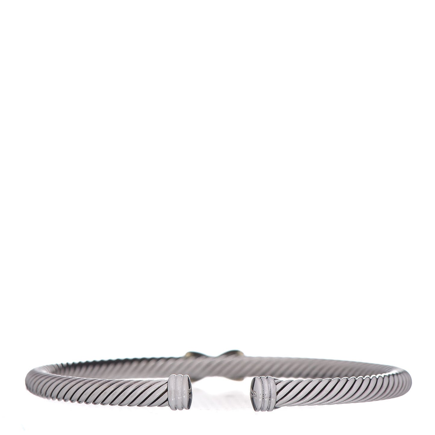 Sterling Silver 18K Yellow Gold 4mm X Station Cable Bracelet