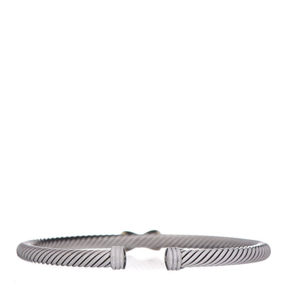 David Yurman Sterling Silver 18K Yellow Gold 4mm X Station Cable Bracelet 3 of 4