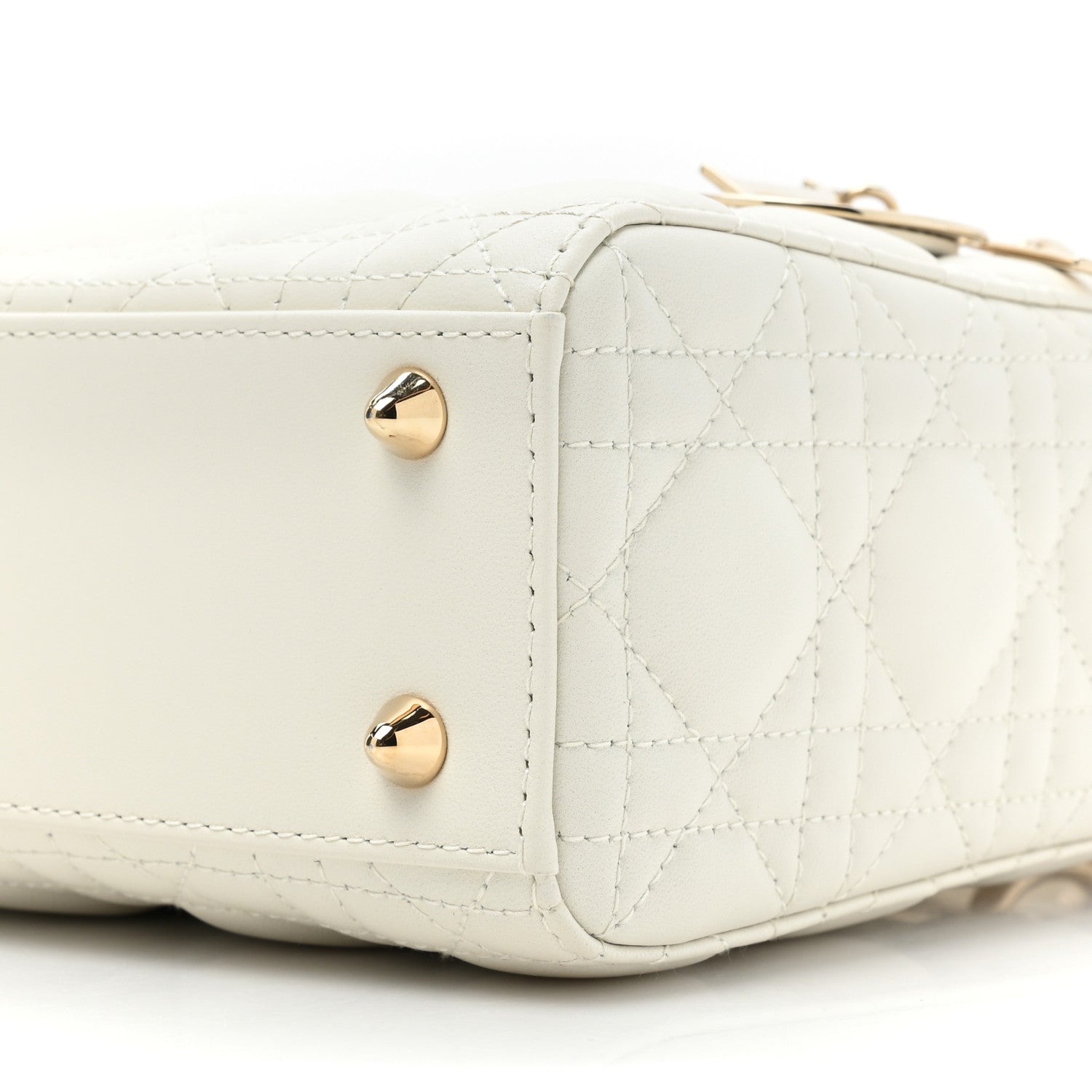 Christian Dior Lambskin Cannage Small My ABCDior Lady Dior White 7 of 10