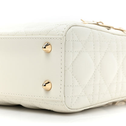 Christian Dior Lambskin Cannage Small My ABCDior Lady Dior White 7 of 10