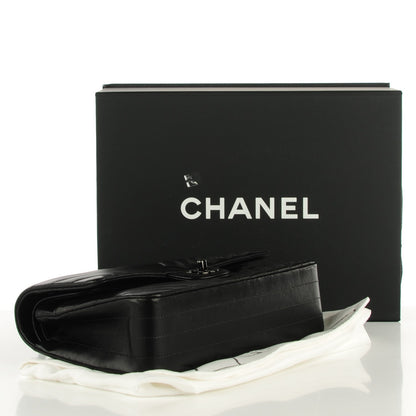 Chanel Lambskin Chevron Medium Double Flap So Black 4 of 8