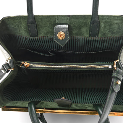 Fendi Vitello Elite Flamingo Regular 2Jours Tote Verde Prato Olive 5 of 11