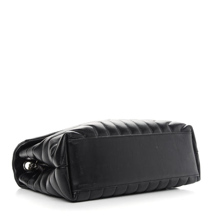 Saint Laurent Calfskin Y Quilted Monogram Medium Loulou Chain Satchel Black 4 of 8