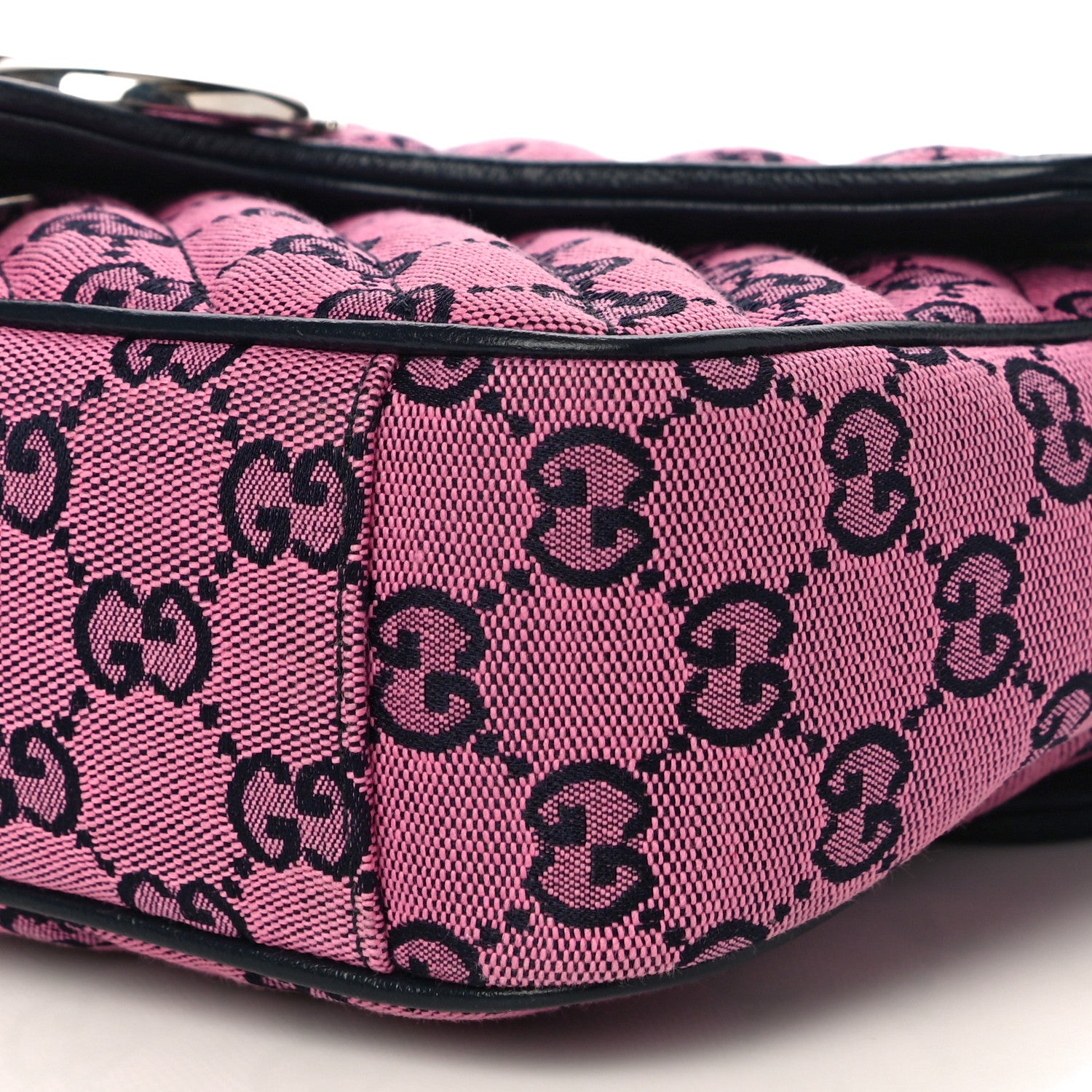 Gucci Monogram Multicolor Matelasse Diagonal Small GG Marmont Shoulder Bag Pink Blue 11 of 11