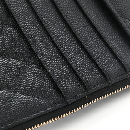 Chanel Caviar Quilted Classic Flat Wallet Pouch Black 12 of 12