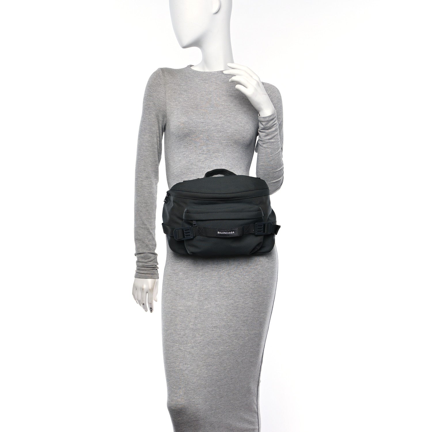 Balenciaga Recycled Casual Nylon Large Army Beltpack Dark Grey 3 of 9