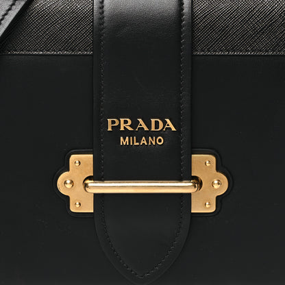 Prada City Calf Saffiano Cahier Bag Black 7 of 9