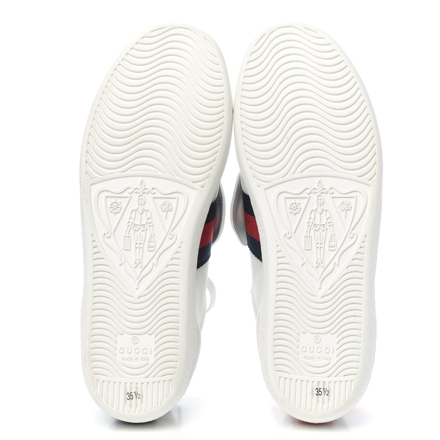 Calfskin Crystal Web LOVED Embroidered Womens Ace Sneakers 35.5 White