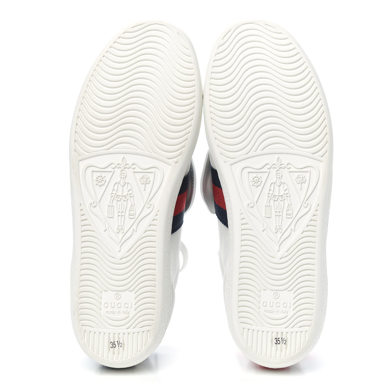 Gucci Calfskin Crystal Web LOVED Embroidered Womens Ace Sneakers 35.5 White 5 of 10