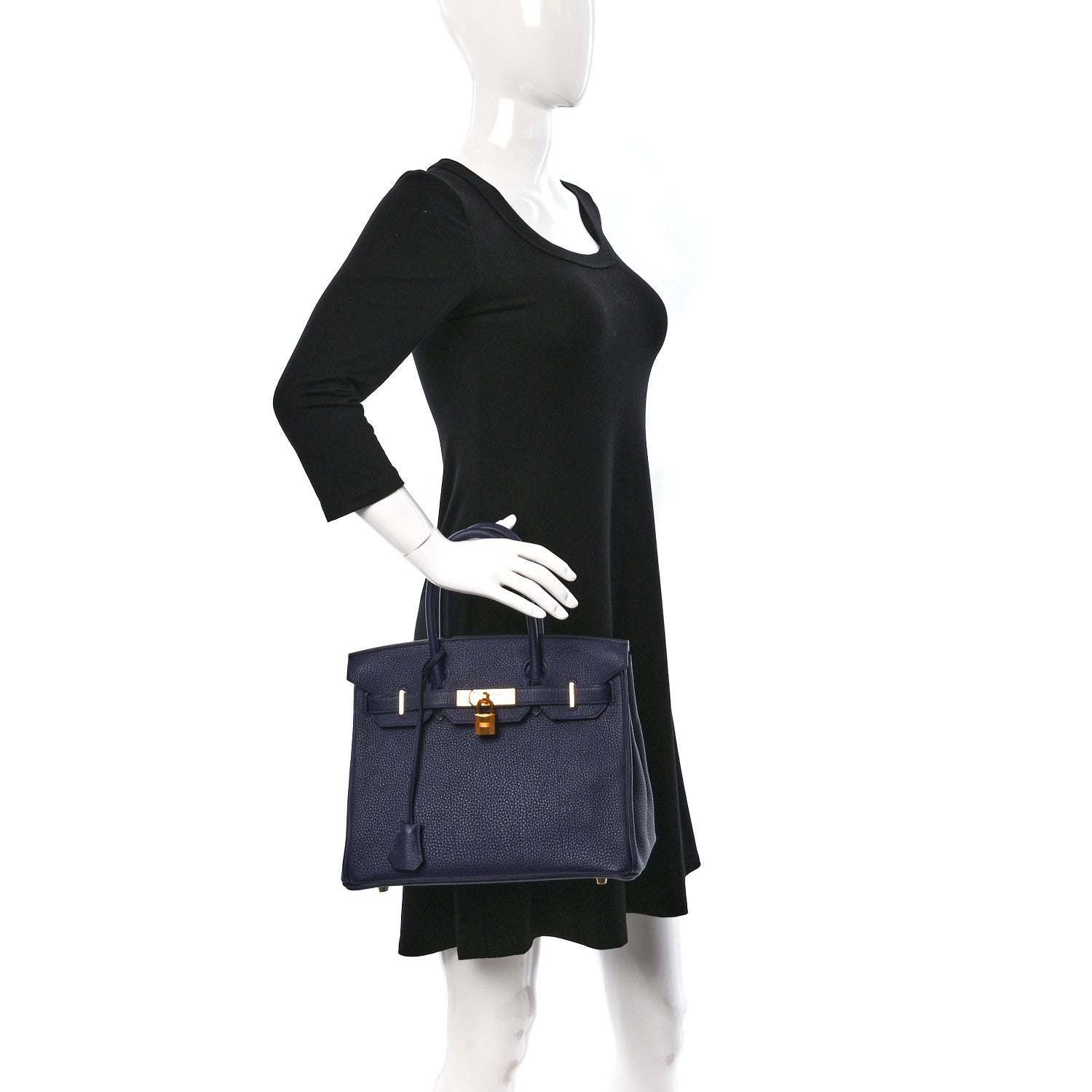 Hermes Togo Birkin 30 Bleu Encre 2 of 9