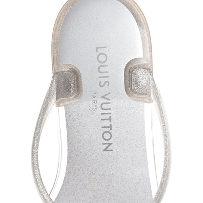 Louis Vuitton Patent Seastar Thong Sandals 36 Silver 5 of 7